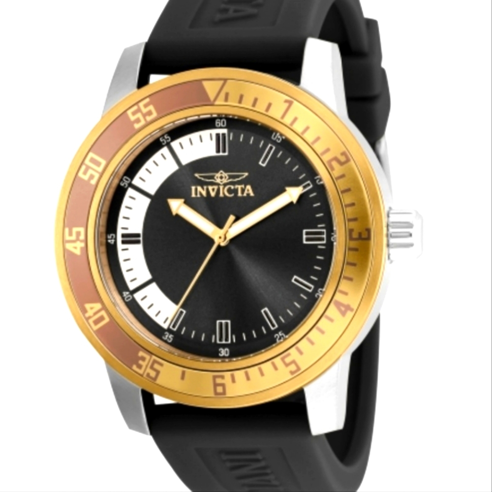 Invicta Specialty Mens Watch (35680) 45mm Stainless Steel Case Silicone Band Blk